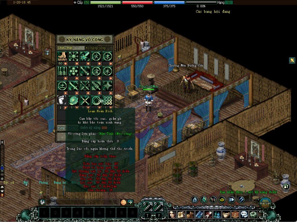 Cách Tăng Điểm Đường Môn Võ Lâm Phi Bẫy