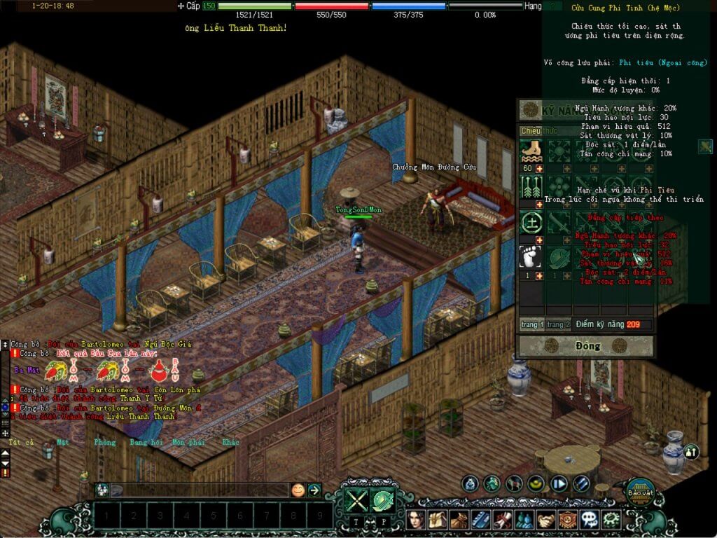 Cách Tăng Điểm Đường Môn Võ Lâm Phi tiêu