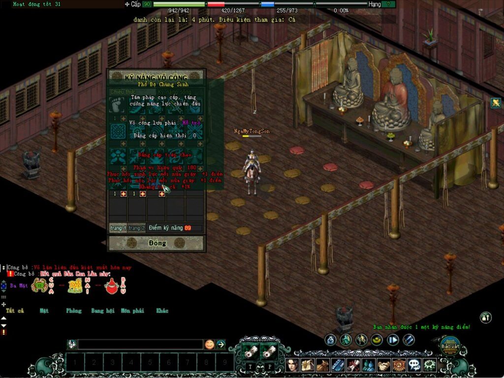 Cách tăng điểm Nga My buff