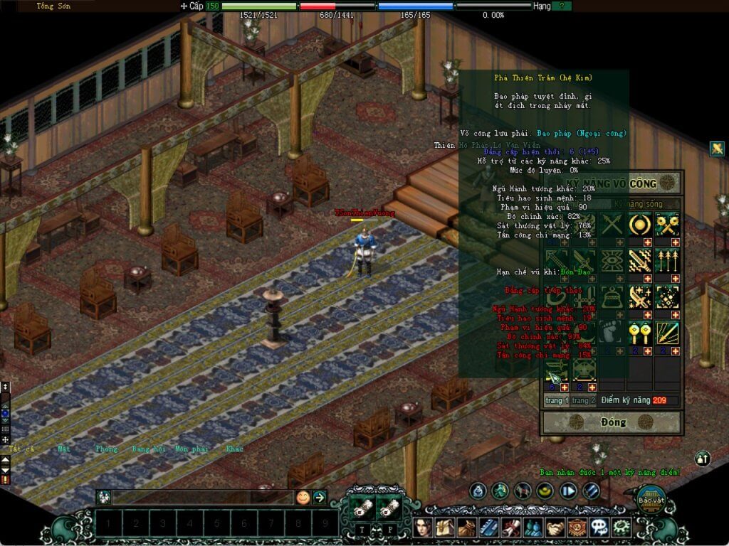 Cách tăng điểm thiên vương đao