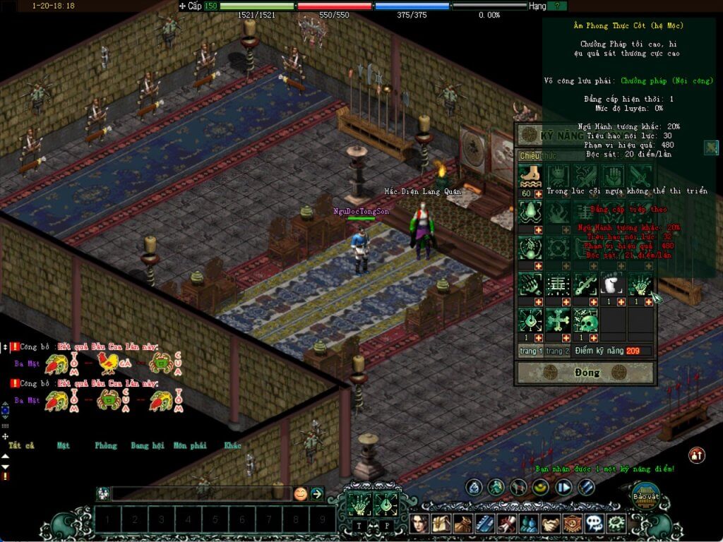 cách tăng điểm ngũ độc võ lâm chưởng