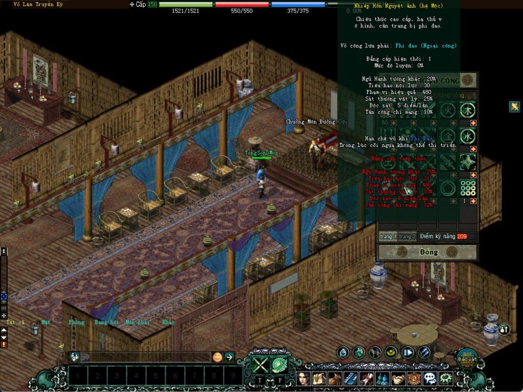 Cách Tăng Điểm Đường Môn Võ Lâm Phi Đao