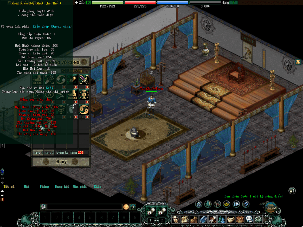 cach tang diem tiem nang va ky nang vo dang kiem